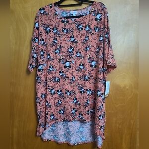 LuLaRoe Disney Coral Graphic Short Sleeve Top